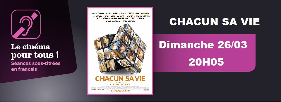 CinevilleKemper's tweet photo. #VFSTF Version pour Sourds et Malentendants #ChacunSaVie Dimanche 26/03 20H05 #Cineville #Quimper https://t.co/e7QUtPEB82 https://t.co/5cdXcDeIi5