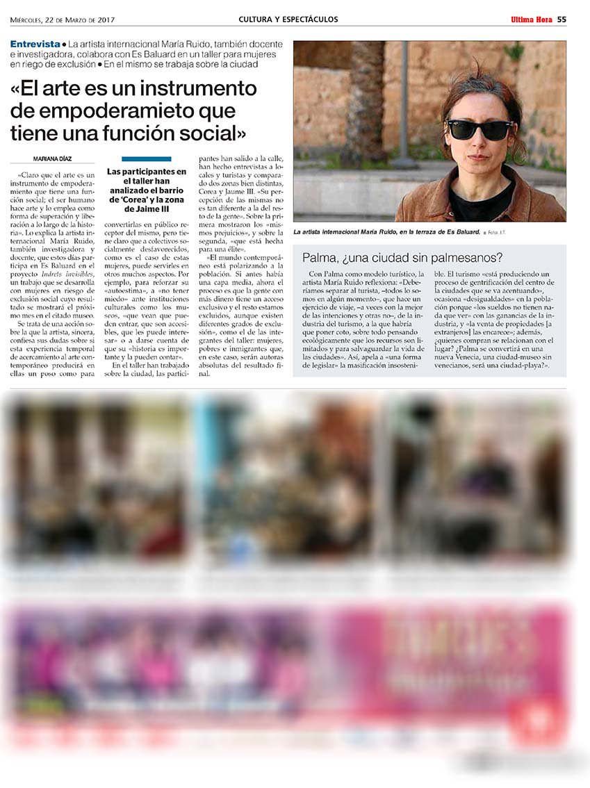 esbaluardmuseu's tweet photo. "El arte es instrumento de empoderamiento con función social" #MariaRuido sobre #IndretsInvisibles en @UHmallorca @mariaharker @FundlaCaixa https://t.co/uKTVsvk4ch