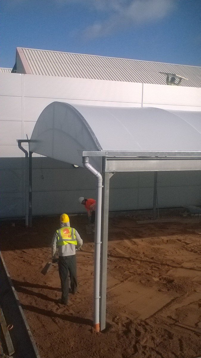 NatStructures's tweet photo. New lattice hoop #canopy installed for @TheRangeUK Cannock https://t.co/qzwtqM1Yrp