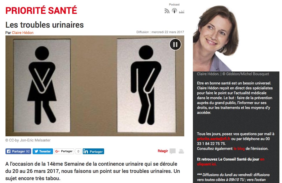 AFUrologie's tweet photo. "Semaine de la #continence" Claire Hédon a reçu le Pr Thierry Lebret, Président de l'AFU dans @prioritesante : https://t.co/WcX4zZP7lj https://t.co/unOfFSUQ6z