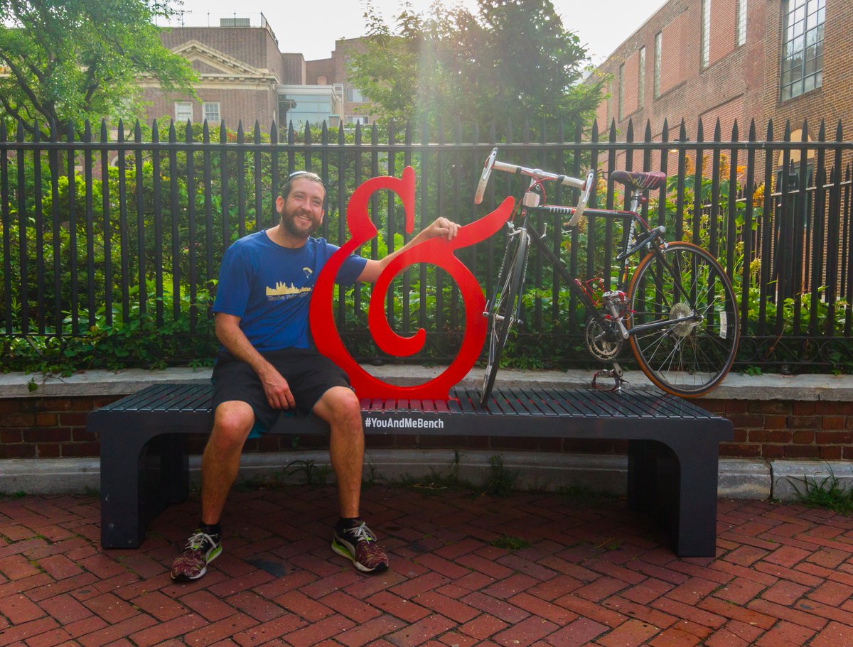 youandmebench's tweet photo. @TheEllenShow They met on Craigslist in #Michigan, but they've made the move to #Philly. #LoveTravels #youandmebench https://t.co/T8gA4PozTA