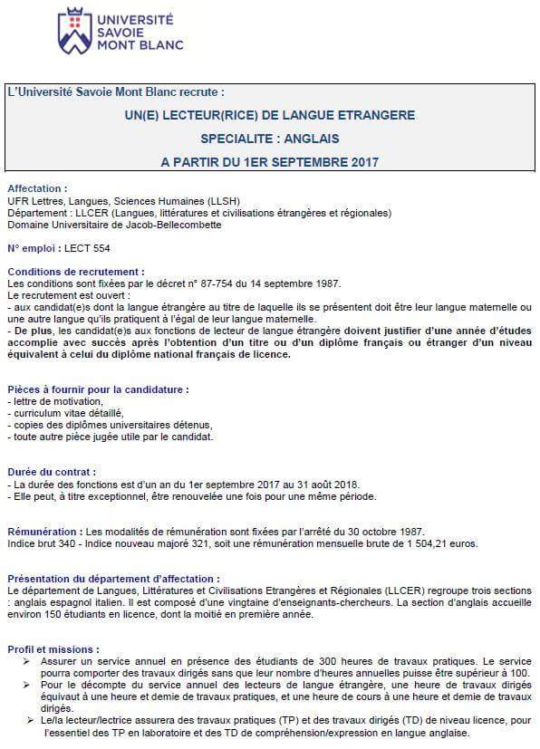 Lettre De Motivation Universite Etrangere Anglais