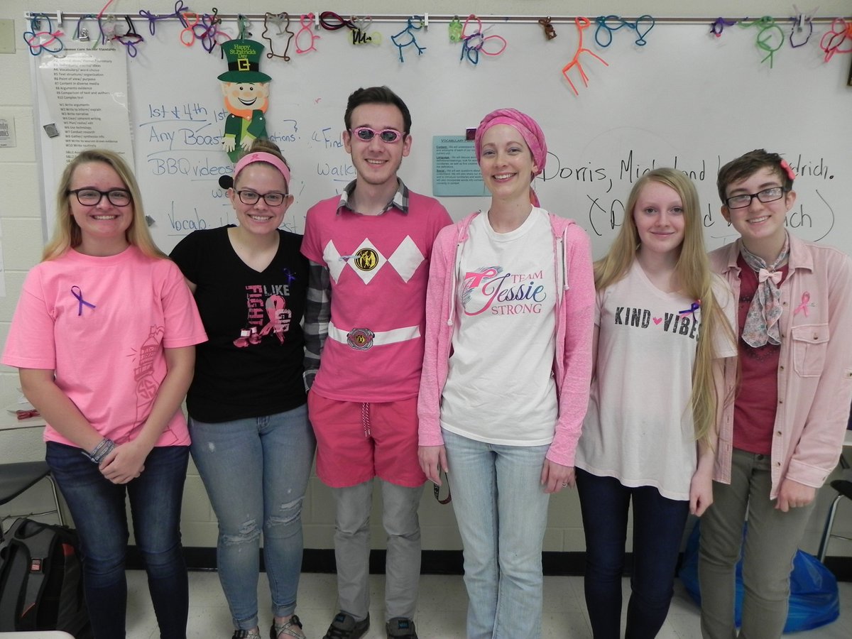 PiedmontHSNC's tweet photo. Jessie Keaton Day - wearing pink to support those affected by breast cancer! #CareWeek2017 https://t.co/1nlvE59TNM