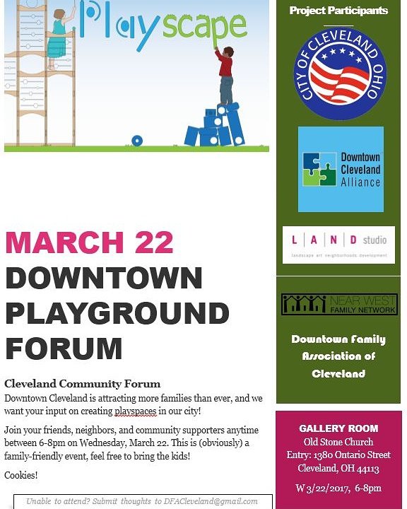 NWFN_Cleveland's tweet photo. Come add your voice to a downtown playscape vision tonight! @DCA @KerryMcCormack1 @cleveLANDstudio @ashleytaseff @joecimperman https://t.co/3vdHgUnjpl