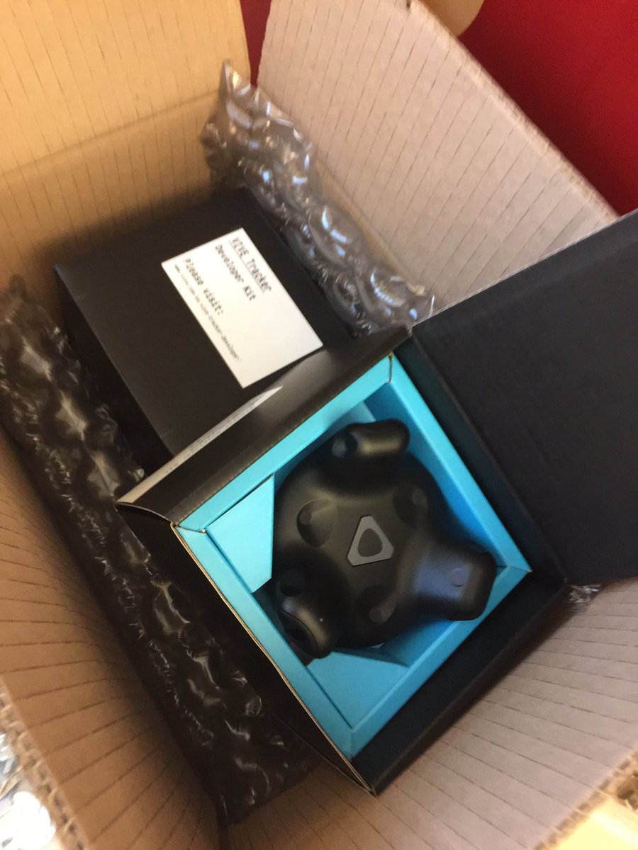 codewiz's tweet image. Vive Tracker dev kits! Thanks #HTCvive