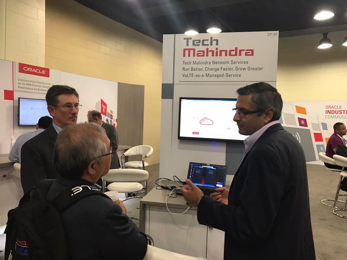 tech_mahindra's tweet image. .@Oracle and @tech_mahindra deliver Industry’s First #VoLTE as a Service Offering at #OracleIC17.  #TechMNetworks #UnlockExperiences #VoWifi