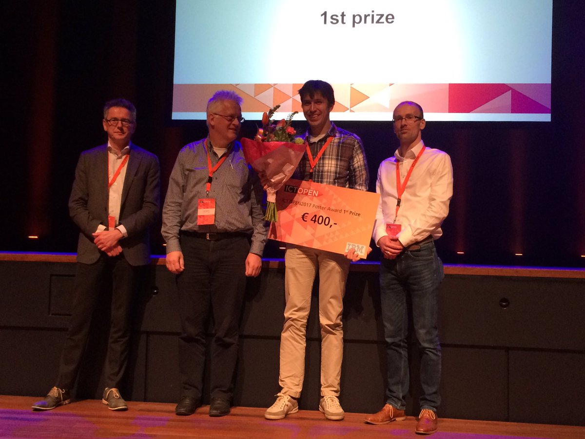 Congratulations to the #ictopen2017 Poster Award winners: 3: Florian Dubost, 2: Folmer &amp; Appel, 1: Stijn Heldens