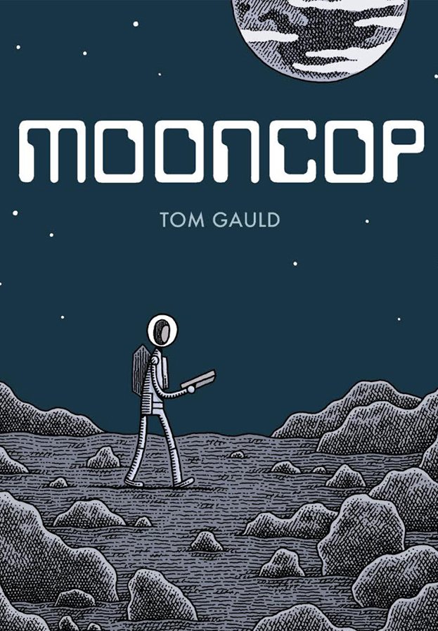 DoubleZCreative's tweet photo. #Doublezrecommends Brilliant stuff #MoonCop by @tomgauld - funny as hell, lo-fi humour graphic book. Seriously well written, original style https://t.co/nlLqd5utAF