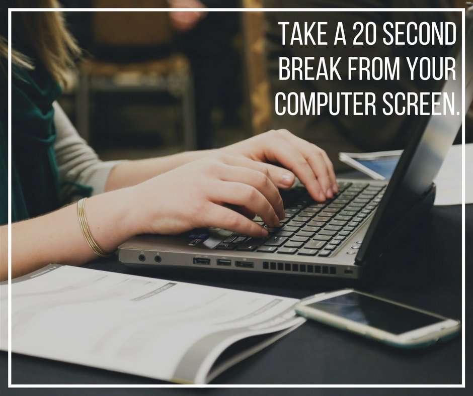 VEYEPLasColinas's tweet photo. Want to have #HealthyEyes? Take a 20 second break from your computer. https://t.co/Ob76rE8IwB https://t.co/N17OS7NYgV
