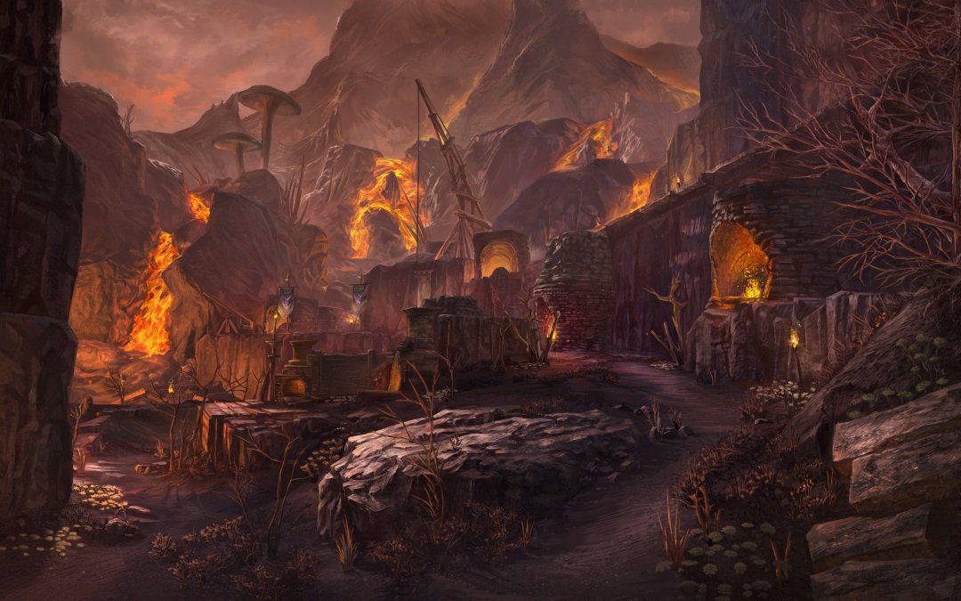 TESOnline's tweet photo. Foyada Quarry gives new meaning to the “heat of battle.” Learn about this lava-filled #ESO #Morrowind battleground. https://t.co/PWFQsriKL9 https://t.co/lTngpAzCfn