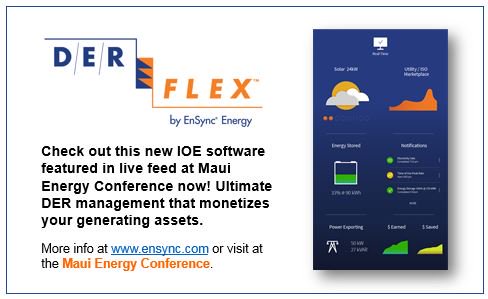 EnSyncEnergy's tweet photo. #InternetofEnergy happening now w/ @EnSyncEnergy DER Flex #DERFlex @mauienergyconf Live feed monetizes DERs; can export to & strengthen grid https://t.co/BUESYU2pf6