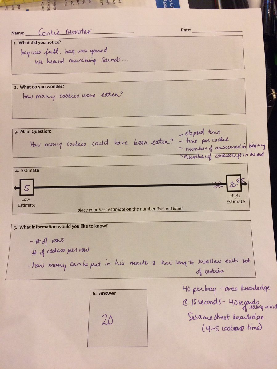evodarek's tweet image. Cookie Monster problem... #nomnomnom #mathmakesmehungry #activatingpriorknowledge #elapsedtime #rates&amp;amp;ratios @scdsbmath