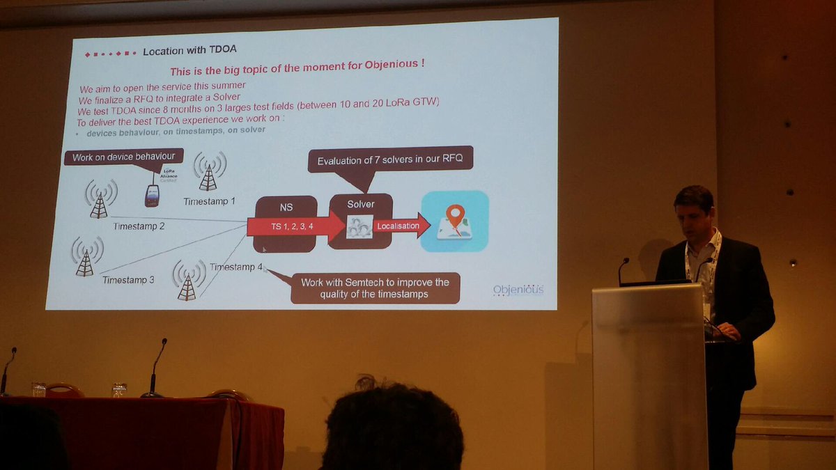 Objenious's tweet photo. #LPWAN Paris 2017 : conférence #geolocalisation sans GPS avec la #TDOA avec @objenious https://t.co/7SXLt3v891