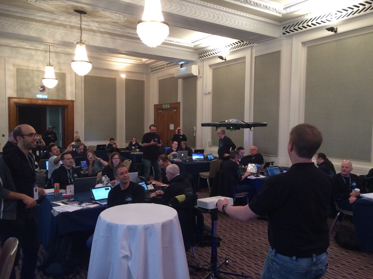 SANSEMEA's tweet photo. Hack the drone at the #CyberRetraining academy w/ @BryceGalbraith today! @CyberRetraining https://t.co/5aHZuihJF3