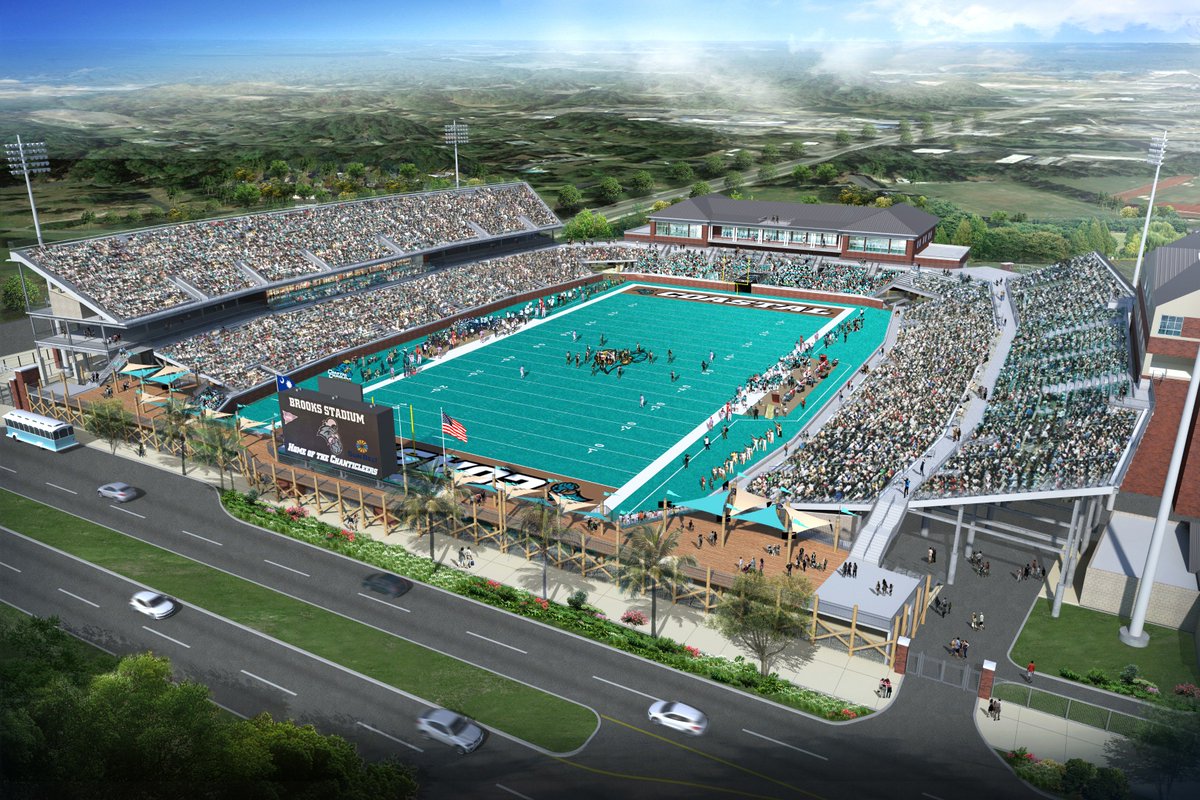 SLAMSportsArch's tweet photo. Groundbreaking for Brooks Stadium Expansion! @CoastalFootball @CCUChanticleers @SunBelt #funbelt #BAM @SMHarchitects https://t.co/XXPIDW9fxm