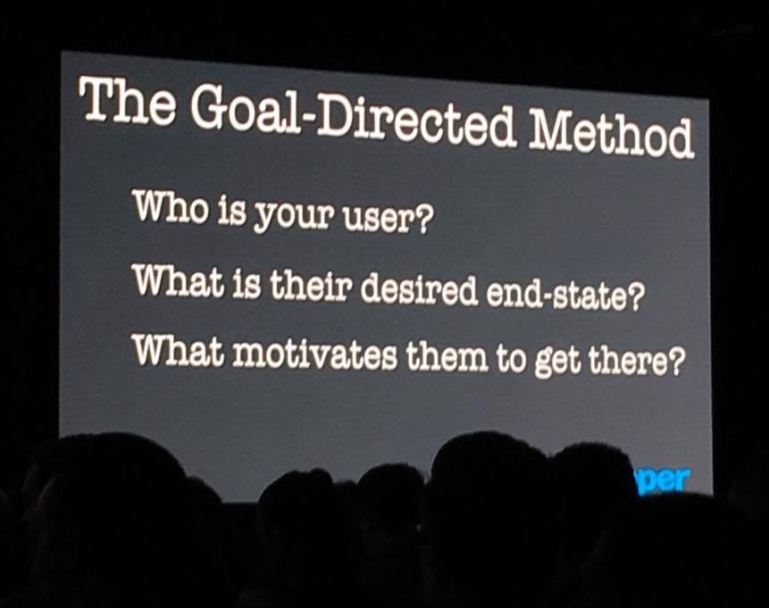 AdobeXD's tweet image. Three things you need to know to design well, and to ultimately build a good company. ~ @MrAlanCooper #OReillyDesign