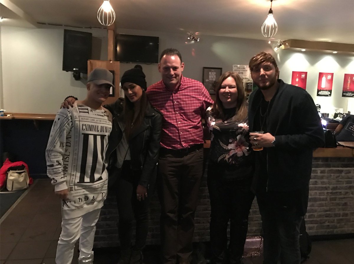 trekstock's tweet photo. Our #Trekstocking prize winners hanging out with @JamesArthur23 & @NicoleScherzy backstage at @o2sbe last night! https://t.co/PwOnk3j09V