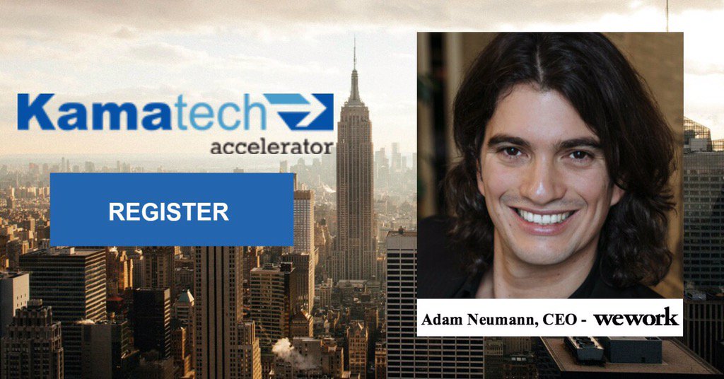 KamaTechOrg's tweet photo. Tomorrow! Meet 8 @KamaTechOrg startups: DemoDay NYC 2017 + @WeWork CEO Adam Neumann speaking https://t.co/atf3tdeGLP https://t.co/LOns2oydiD