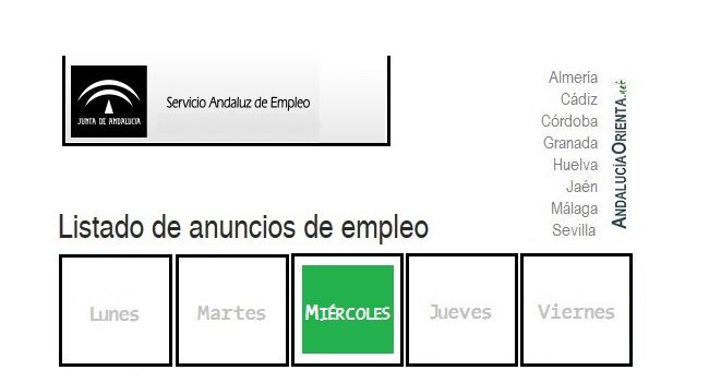 Las ofertas del Servicio Andaluz de #Empleo: miércoles, 22 de marzo de 2017.
ow.ly/t7j830a9Hbr
