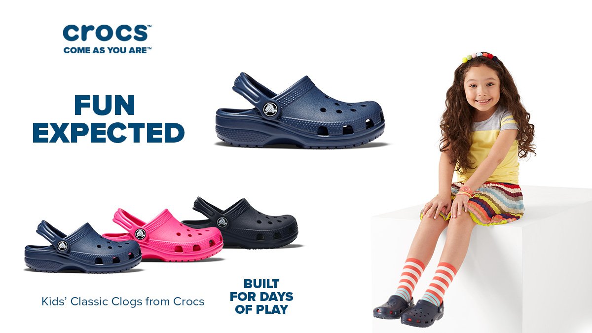 SHOEDEPT's tweet photo. Let kids explore fun in a #CrocsClassic. https://t.co/jluGBR1aMT https://t.co/FhH6C1hUrD #CrocsKids #CrocsSandals #ClassicClogs #FunStyle https://t.co/vmzM3lPL6Z