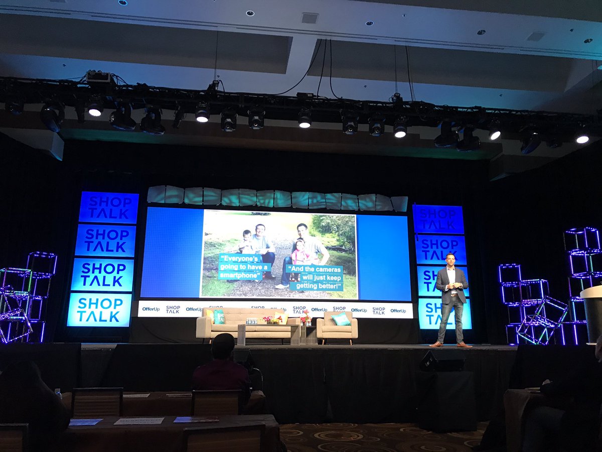 robin_p_li's tweet photo. Amazing to hear @nickhuzar talk about redefining commerce via @offerup! #Shoptalk #offerup #somanyusers #shoptalk17 https://t.co/z3k0H2ewVc