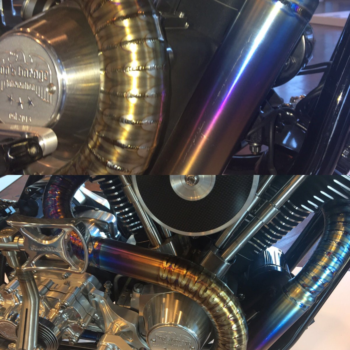 Wilton_Tools's tweet photo. @popsgaragefab sick welding job on their bike showcased at the #ForgedInvitational  #weldingwednesday #wilton https://t.co/SD07xXN1rp