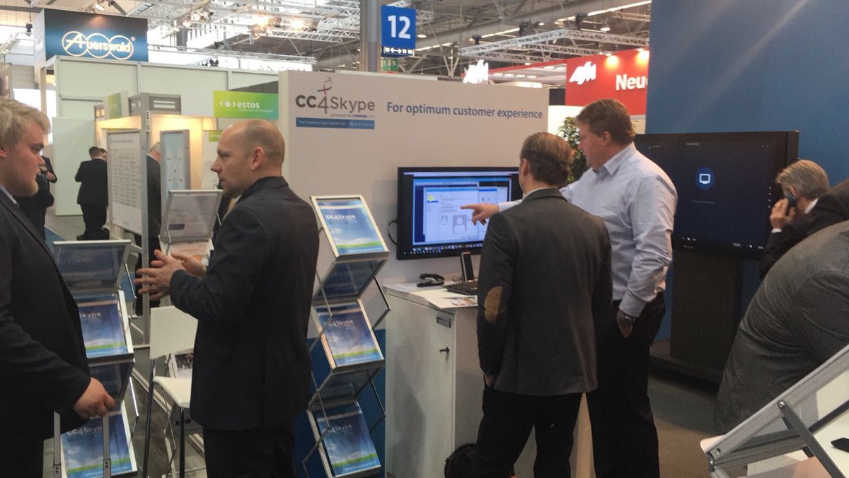 Many visitors show interest in #CC4Skype at the Microsoft Partner stand #Skype4B #CeBIT2017