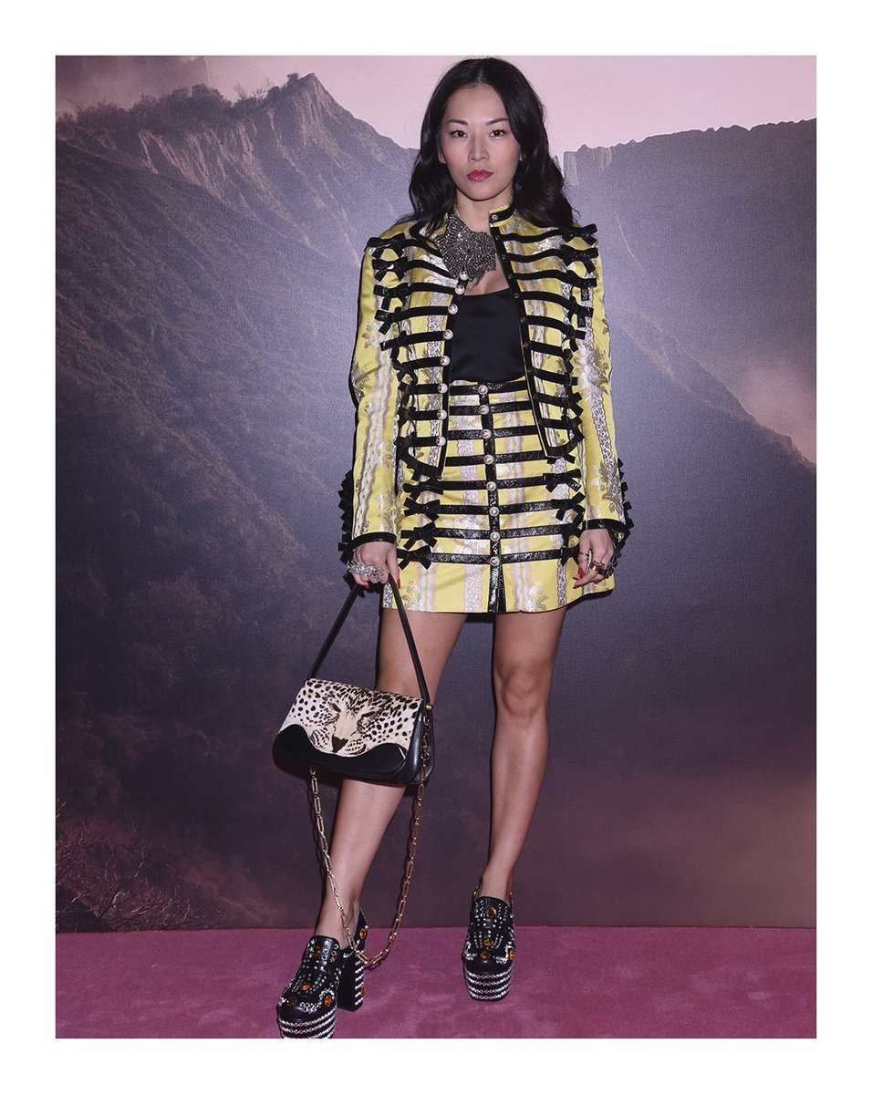 Opening night: <a href="/tinaleung/">Tina Leung</a> at @amagcuratedby #AlessandroMichele exhibit during @artbasel Hong Kong. on.gucci.com/AMag-2