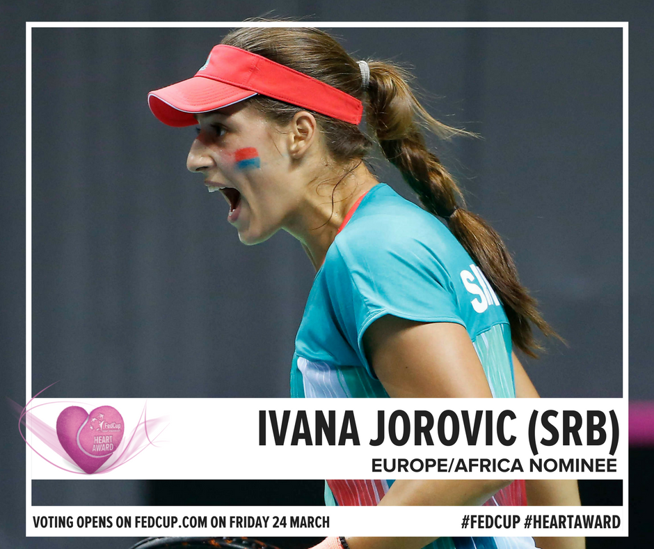 #HeartAward nominee <a href="/IvanaJorovic/">Ivana Jorovic</a> was 6-0 across singles and doubles during #FedCup Europe/Africa I in February po.st/HA17EAI