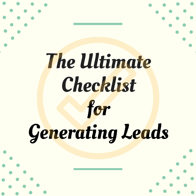 AW_Support's tweet image. Check out the ultimate checklist for generating leads: buff.ly/2n7ElHy