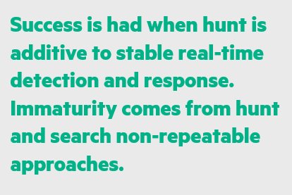 OpenTextSec's tweet photo. Key finding 3: Decreased maturity with hunt-only programs | #SecOps #HPEGovSummit https://t.co/pBvY1Vr7Jg