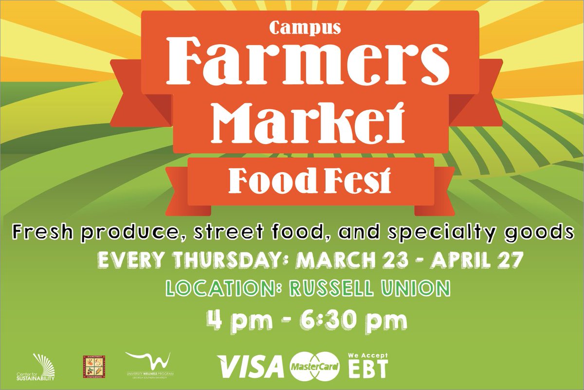 GeorgiaSouthern's tweet photo. RT @cfs_gsu: Campus Farmers Market at the Rotunda with a live band! Fresh Produce, street food, and specialty goods! https://t.co/WmVdDQsKOK