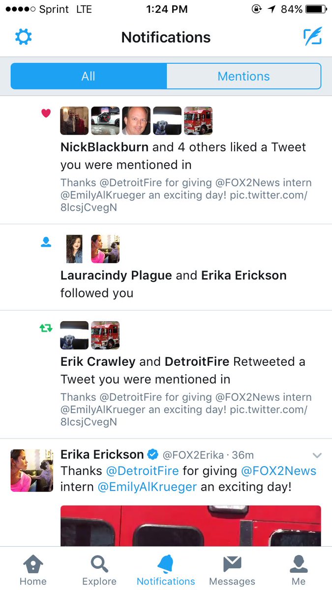EmilyAlKrueger's tweet photo. When your news idol follows you on twitter &amp; is the funniest person at FOX 2. #bestday @FOX2Erika thanks for being you! https://t.co/AghULHYNRU
