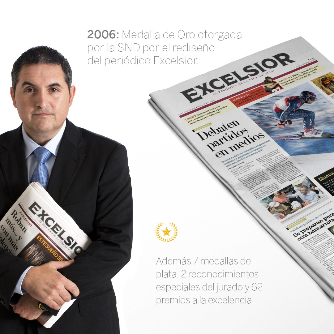 DaniloDesignCo's tweet photo. Hace 10 años Eduardo Danilo participa como líder del rediseño del periódico Excélsior. ¡Felicidades por sus 100 años! #DaniloDesignGroup https://t.co/IhbCykZhDA