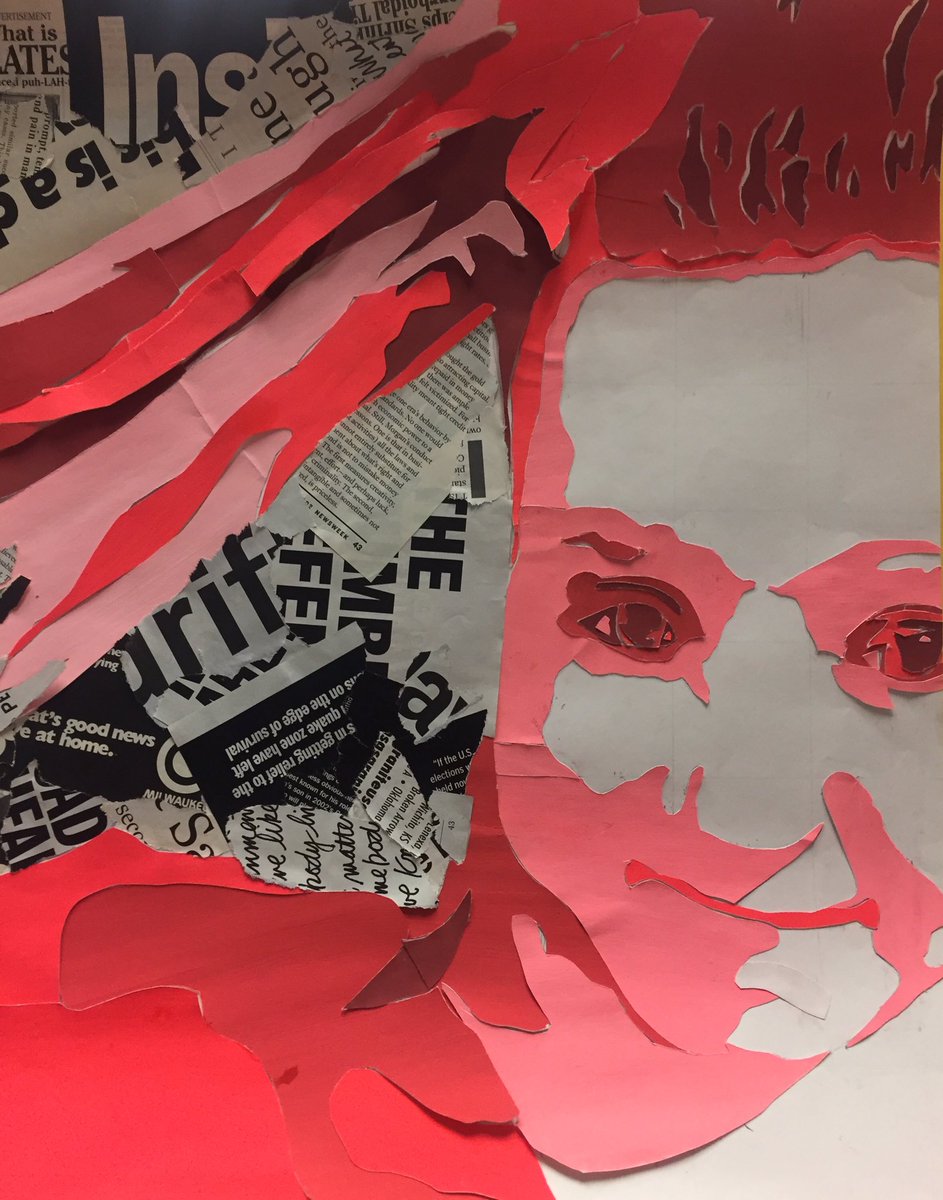 mrschoiart's tweet photo. 8th Gr. Extending Learning on Self Portraits-monochromatic scale & collage @BVSDVisualArts #workinseries https://t.co/Seucub1D1F