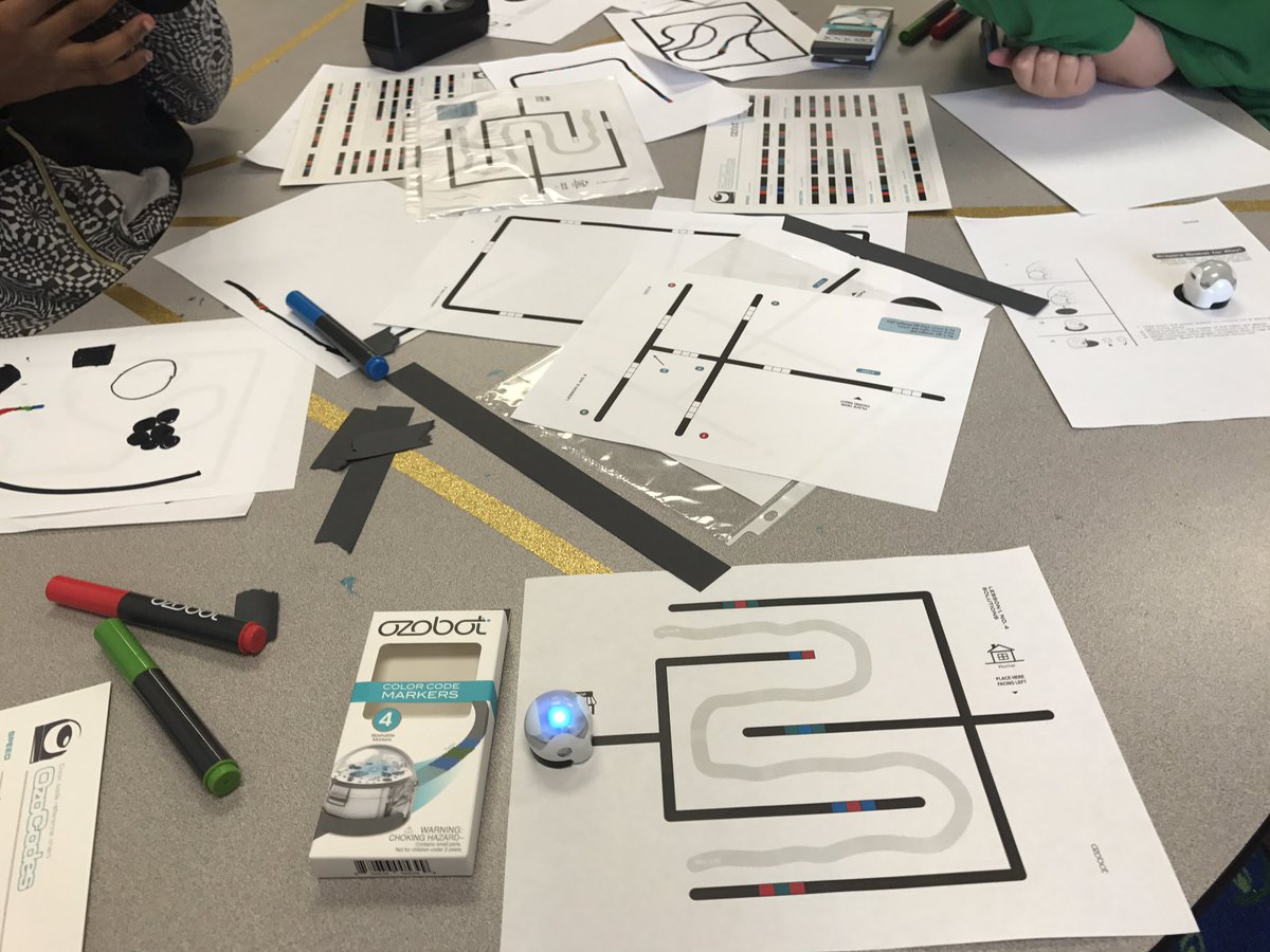 Ozobots in the AIG stem lab! <a href="/janfirst/">Janice Rickey</a> <a href="/susansel70/">Susan Sellers</a> <a href="/donnadsloan/">Donna Sloan</a>