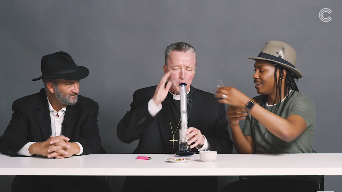 HIGH_TIMES_Mag's tweet photo. #Watch A Rabbi, A Priest and An Atheist Smoke Weed Together. How Can You Resist Seeing This? 👉https://t.co/7iEhFjwQol @watchcut https://t.co/mACJBkDMBf
