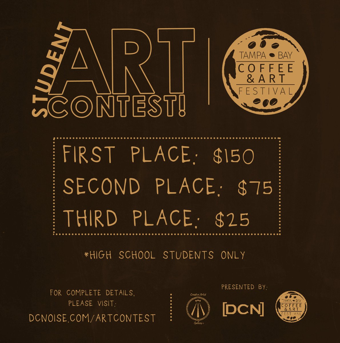 creativeartistg's tweet photo. We are sponsoring the #Student #Art show this year at the #TampaBay Coffee &amp; Art #dcnoise https://t.co/6jKGec1VEy