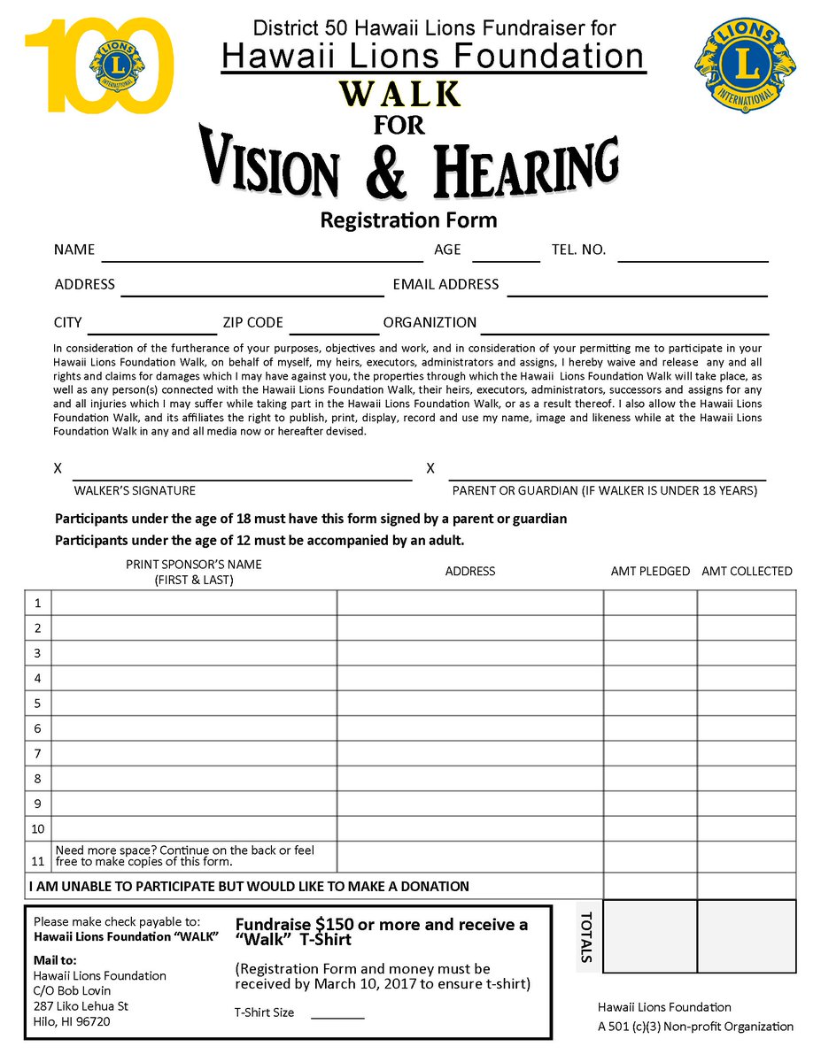 ProjectVisionHI's tweet photo. Join the #LionsClub #WalkforVision&Hearing on Sat., Mar. 25, from 7 a - 12 p. #FREEVisionScreening offered by #PVH. We'll see you there! https://t.co/kxgYPAZmYn