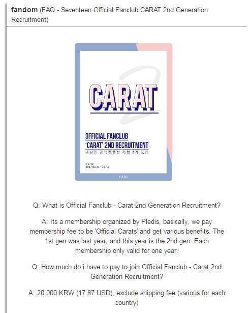 FALLinHOSH's tweet photo. 🌻FAQ🌻
Seventeen Official Fanclub CARAT 2nd Gen Recruitment
More than 30 Q&amp;A, pls read thoroughly, hope this helps! 😊
https://t.co/6hv6JsjFhC https://t.co/t1aVnwwjaY