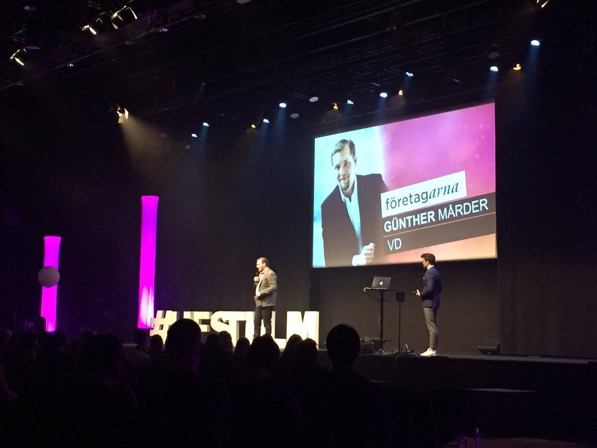 UFsthlm's tweet photo. Kan du svara på vad du gör på jobbet  så kommer ditt jobb automatiseras spår @gunthermarder Tänk kreativt som årets unga ledare #EPR2017 https://t.co/Pr5cDMWyHn