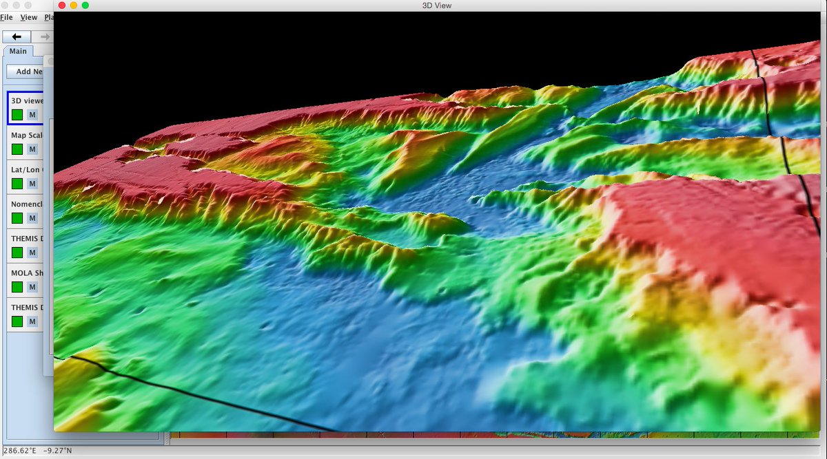 We_Martians's tweet photo. #JMARS does 3D too! This is Valles Marineris with MOLA data and it is HAWT #LPSC2017 https://t.co/qOSmSrYN0B