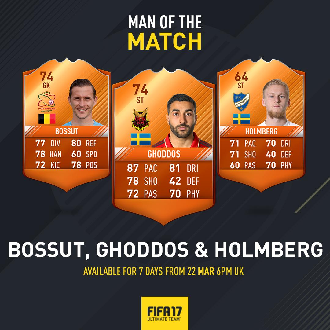 FIFA 17 Man of the Match - Complete List of FUT MOTM Orange Cards