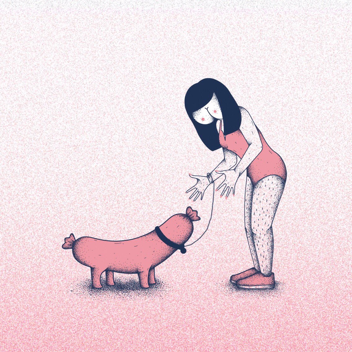 Moi et saucisson #illustration #GraphicDesign #sausage