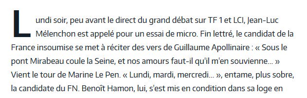 Ça m'a fait la journée. #LeGrandDebat #TF1debat #Mélenchon #LePen  #Presidentielle2017