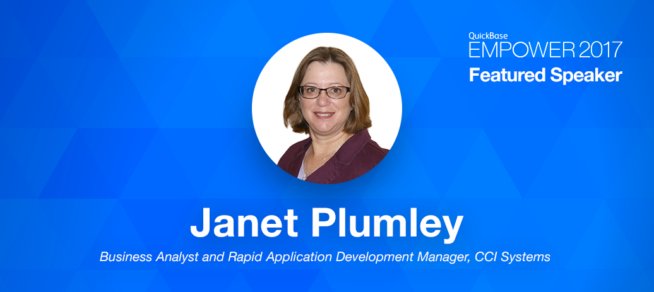 Sympo_QuickBase's tweet photo. Janet Plumley of CCI Systems will teach you how to manage a team of QuickBase ninjas https://t.co/o4AUXwYFMG #EMPOWER2017 https://t.co/zTSXNBLNVe