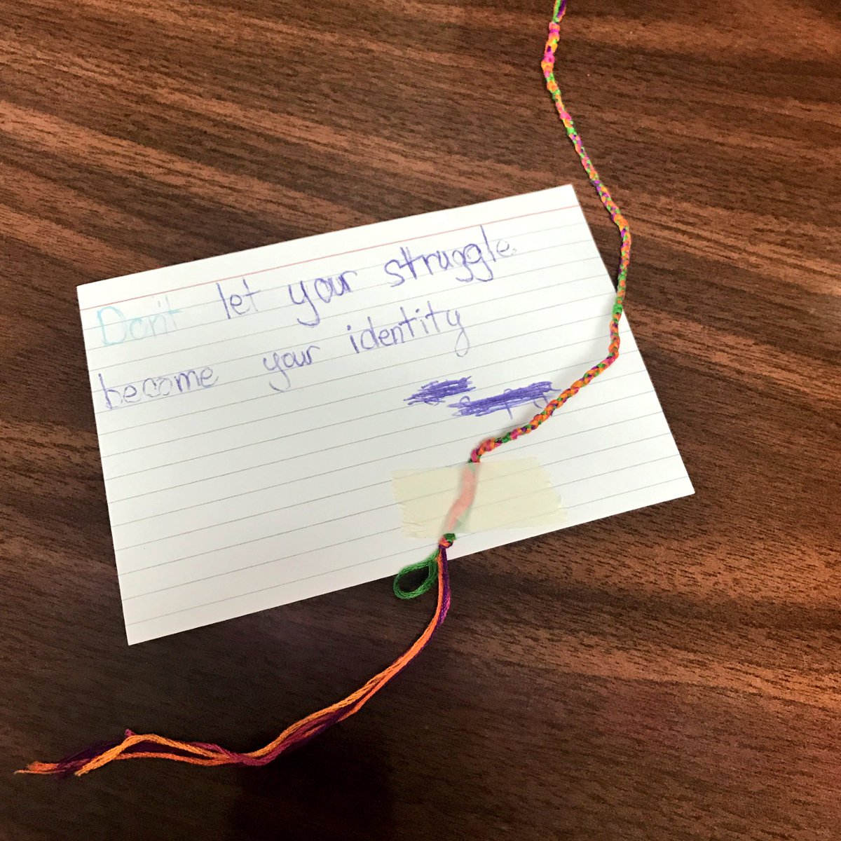 Loved exploring the actions teams at FCMS Leadership Day! This is from the "Friendship Bracelet" team. What a great encouragement. 🎉
