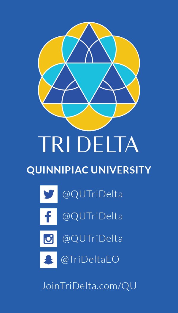 QUTriDelta's tweet photo. Get social with @TriDelta! Follow us for the latest updates! #WeAreTriDelta 💙💛 https://t.co/rzgoa43jj5