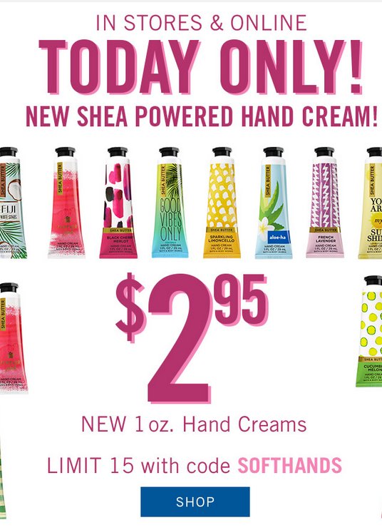 Shop_BCM's tweet photo. TODAY ONLY: Bath and Body works has what you need for that stubborn dry skin for only $2.95! https://t.co/x7DGXZv3th