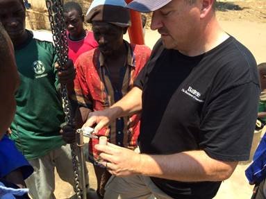 Battelle's tweet photo. It's #worldwaterday &amp; we celebrate our Thom Haubert for his efforts w/#DesignOutreach on H2O pumps he helped design. In use in Africa, Haiti https://t.co/eQKNve4459